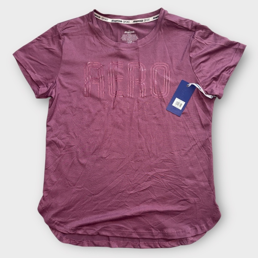 Aeropostale Sport Pink Short Sleeve Round. Size L. Brand New